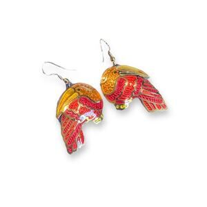 Edgar Berebi Vintage Tropical Bird Earrings